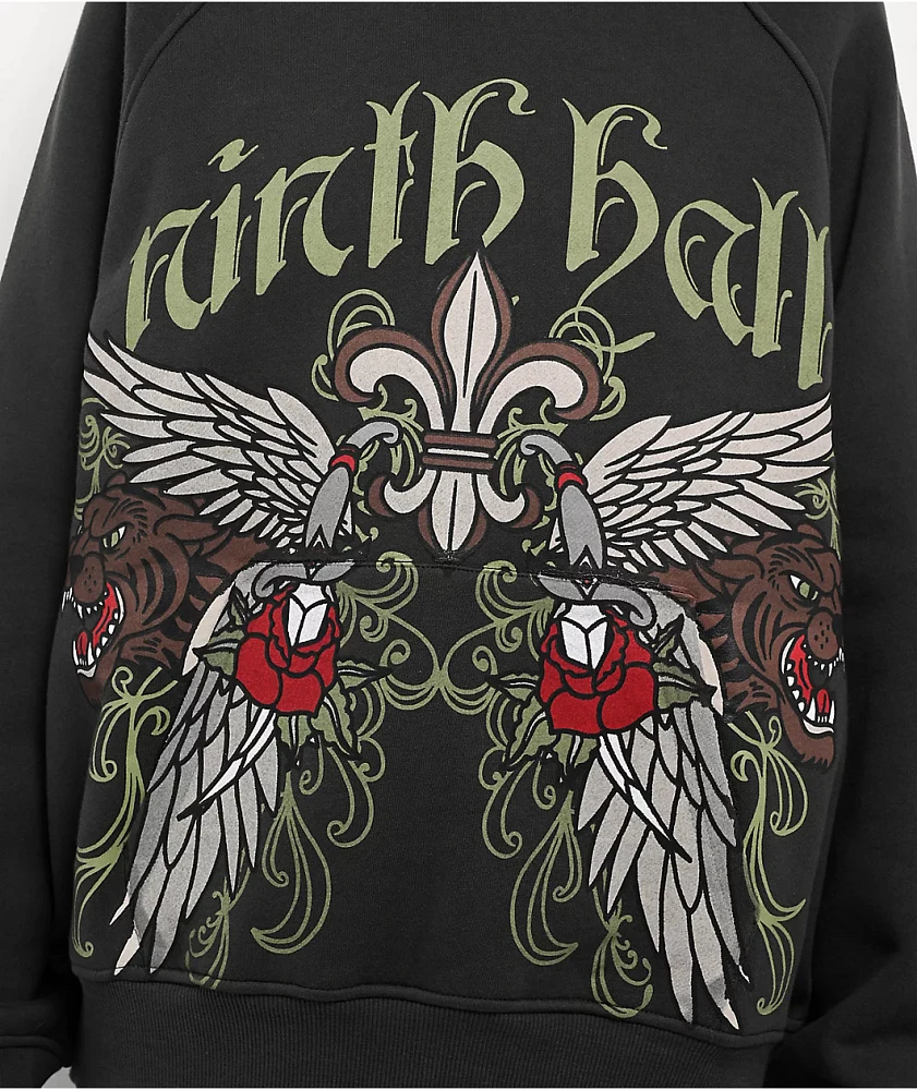 Ninth Hall Wichita Raglan Black Hoodie