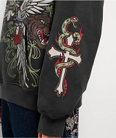 Ninth Hall Wichita Raglan Black Hoodie