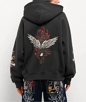 Ninth Hall Wichita Raglan Black Hoodie