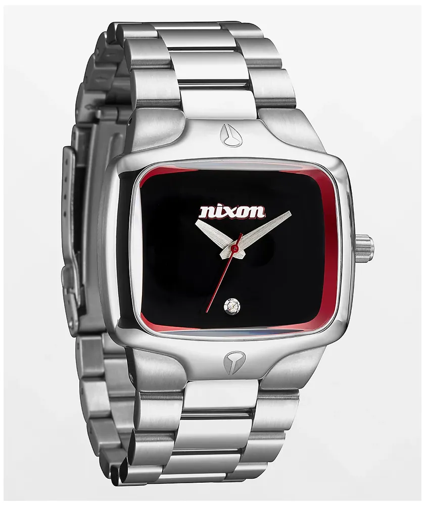 Nixon 25th Anniversary Player Silver Analog Watch