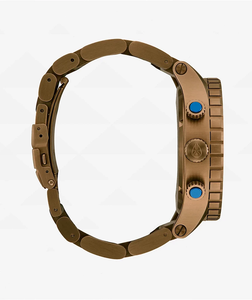 Nixon 51-30 Chrono Desert Gold & Arles Blue Analog Watch