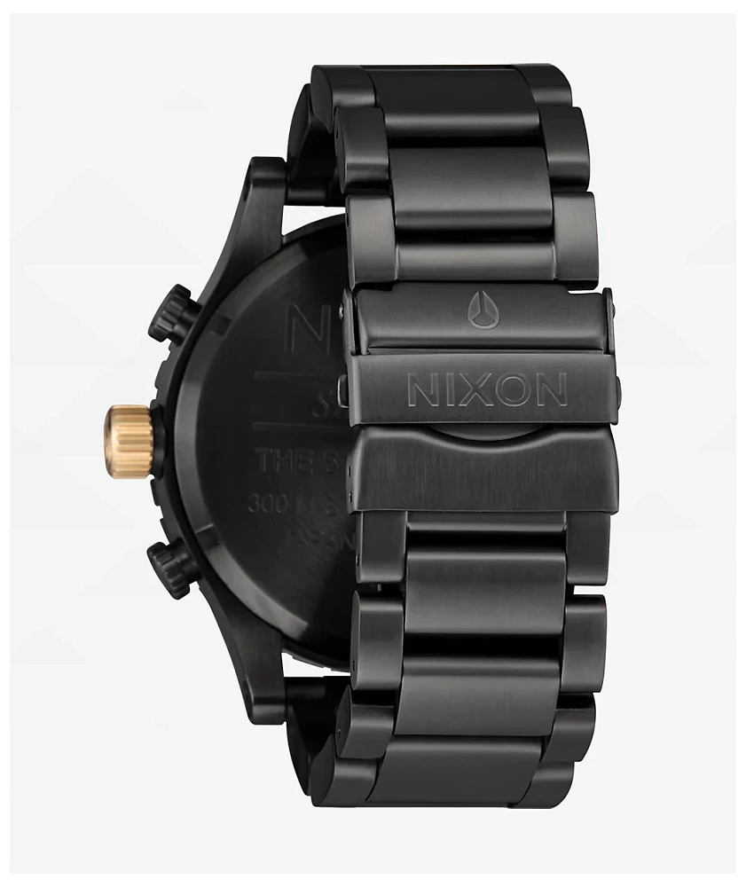 Nixon 51-30 Chrono Gunmetal & Blackberry Analog Watch