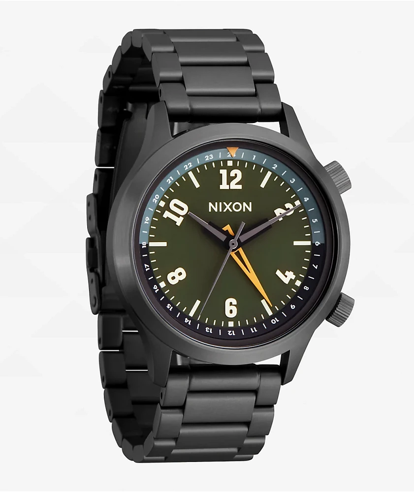 Nixon Drifter 40 Gunmetal & Kobu Green Analog Watch