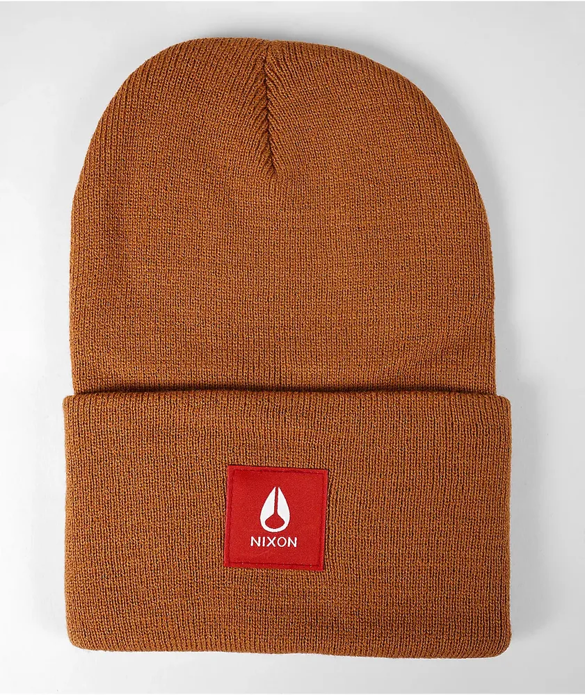 Nixon Hume Brown Beanie