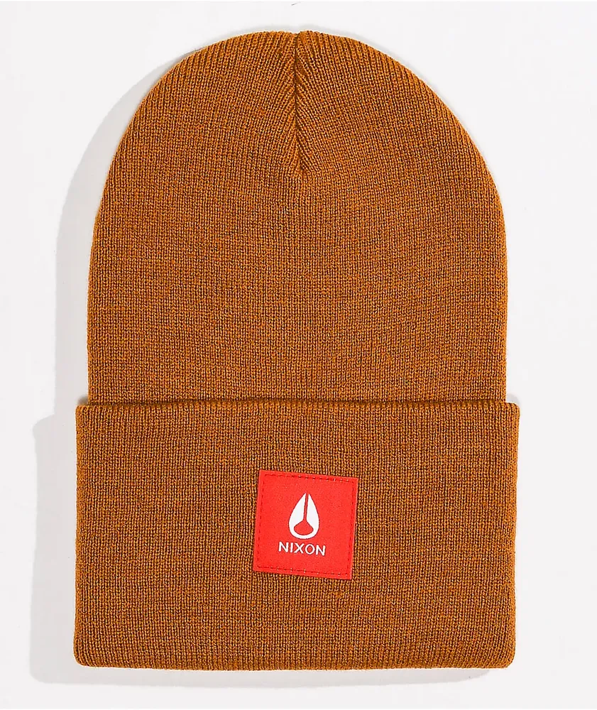 Nixon Hume Brown Beanie