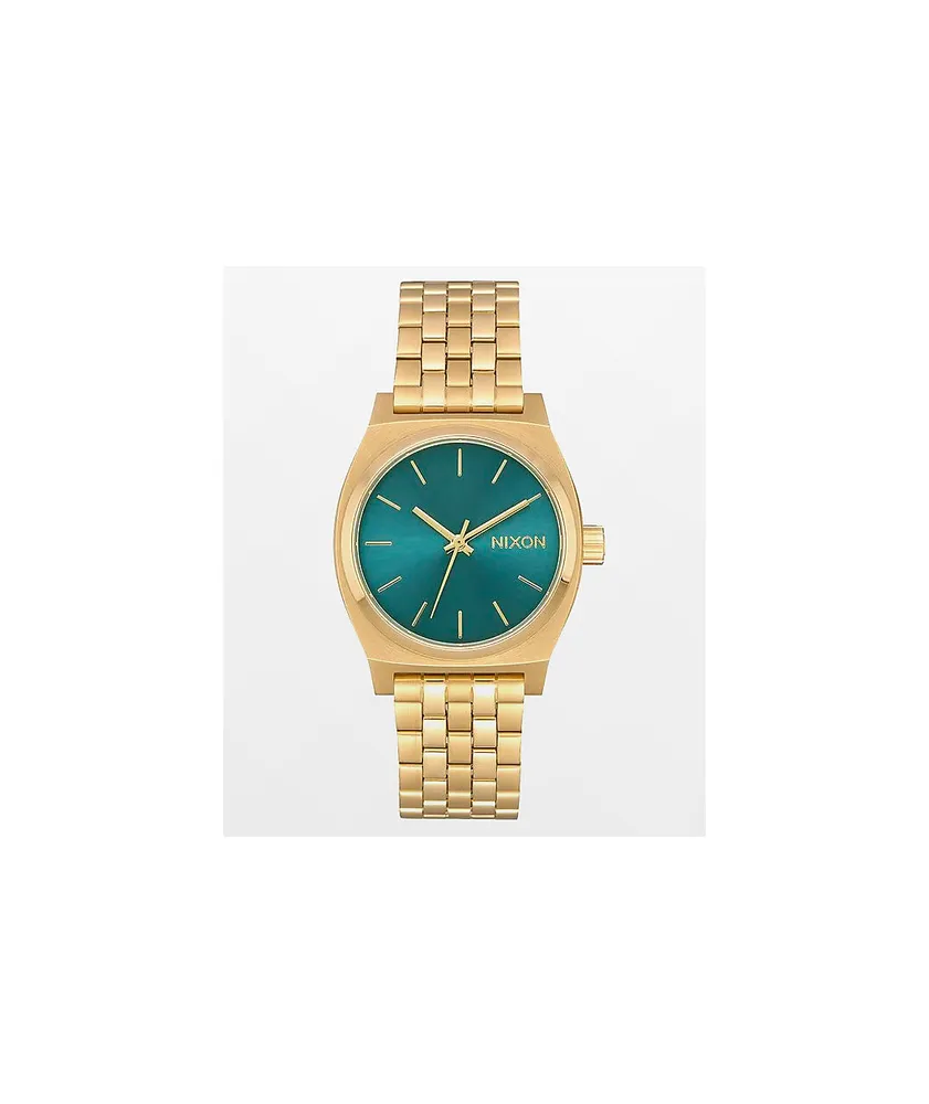 Nixon Medium Time Teller Gold & Turquoise Analog Watch