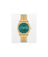 Nixon Medium Time Teller Gold & Turquoise Analog Watch