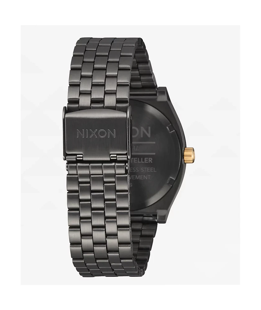 Nixon Medium Time Teller Gunmetal & Lavender Watch