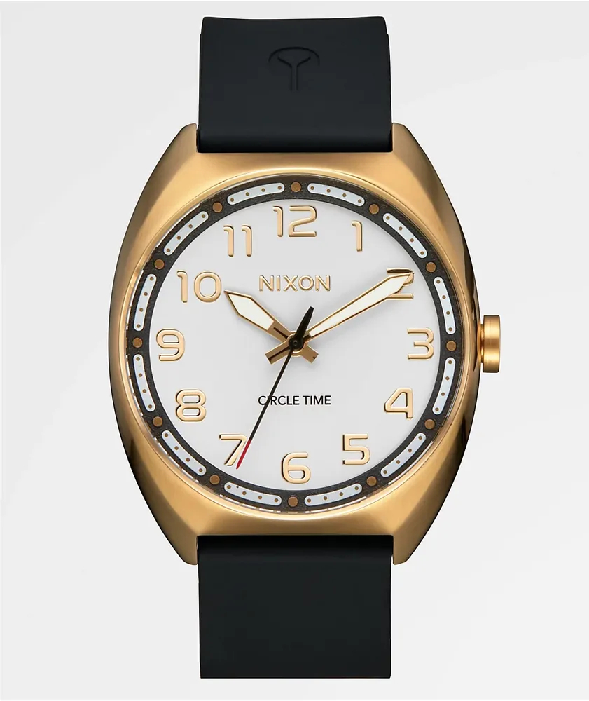 Nixon Mullet Light Gold & White Analog Watch