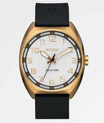 Nixon Mullet Light Gold & White Analog Watch