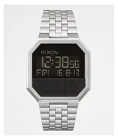 Nixon Re-Run Black & Silver Digital Watch