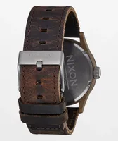 Nixon Sentry 42 Leather Bronze & Gunmetal Watch