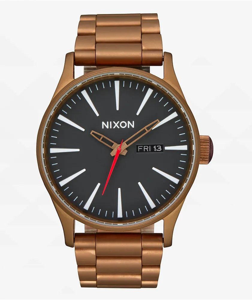 Nixon Sentry Bronze & Black Analog Watch