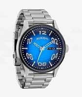 Nixon Sentry Fisheye Silver & Polar Blue Analog Watch 