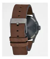 Nixon Sentry Leather Gold, Indigo & Brown Analog Watch