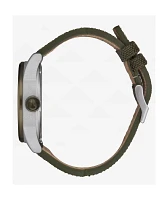 Nixon Sentry Nylon Silver, Light Brown & Forest Watch