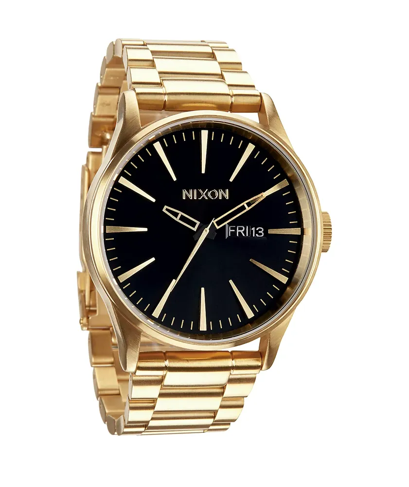 Nixon Sentry SS Gold & Black Analog Watch