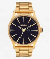 Nixon Sentry SS Gold & Indigo Analog Watch