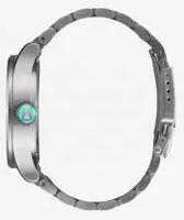 Nixon Sentry Silver & Turquoise Analog Watch