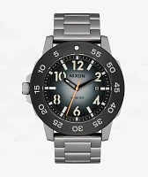 Nixon Smyth 44 Silver & Tunnel Black Ombre Analog Watch
