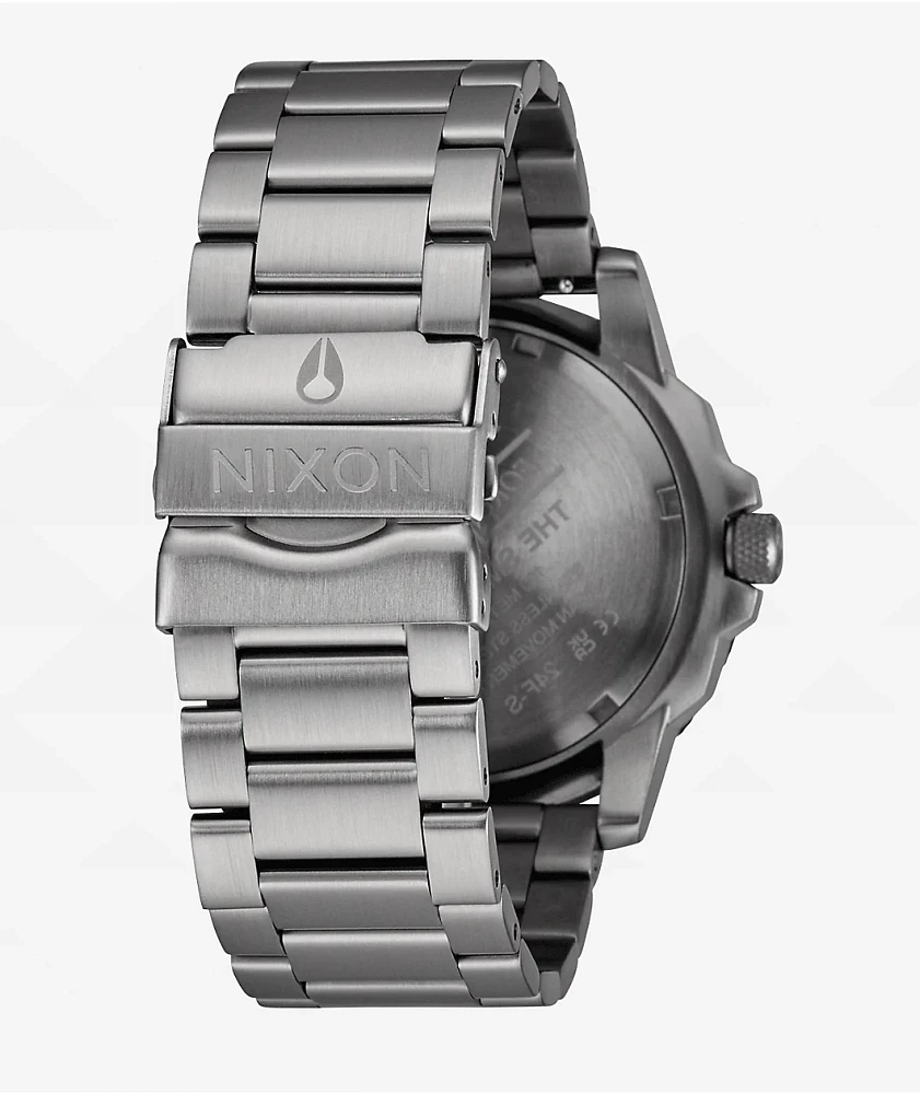 Nixon Smyth 44 Silver & Tunnel Black Ombre Analog Watch
