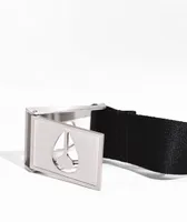 Nixon Spy Black & Silver Web Belt