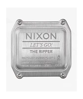 Nixon The Ripper Silver & Purple Digital Watch