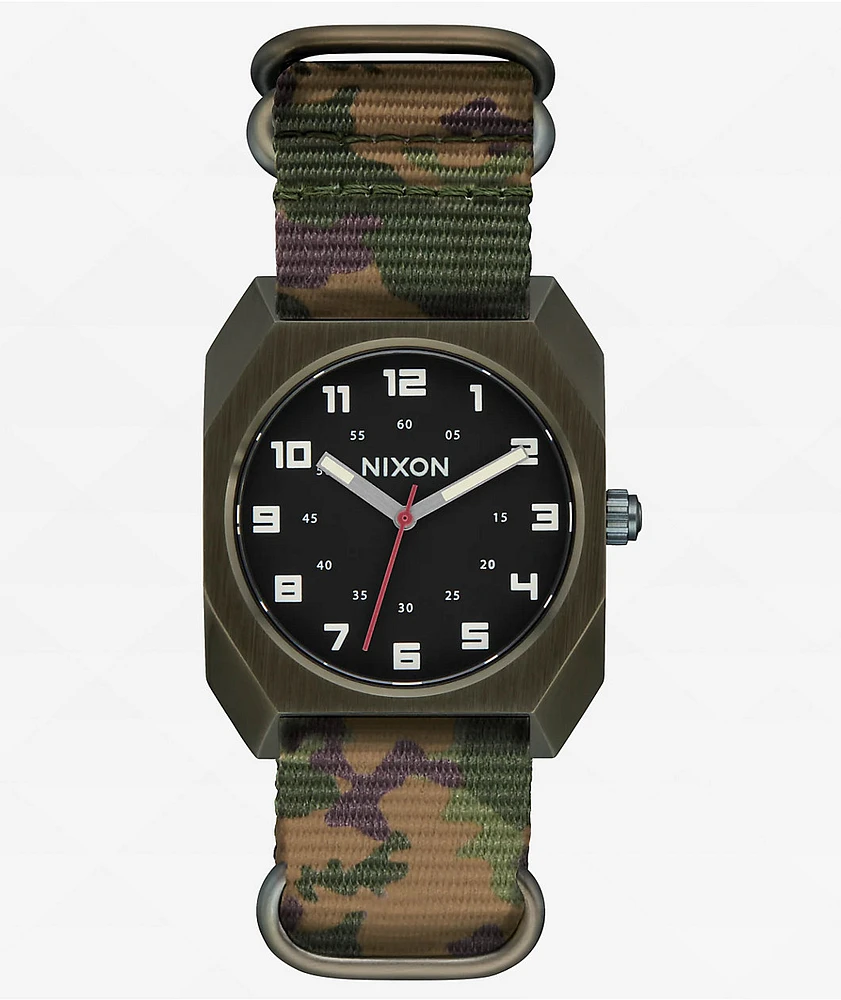 Nixon The Scout Dark Olive & Camo Analog Watch