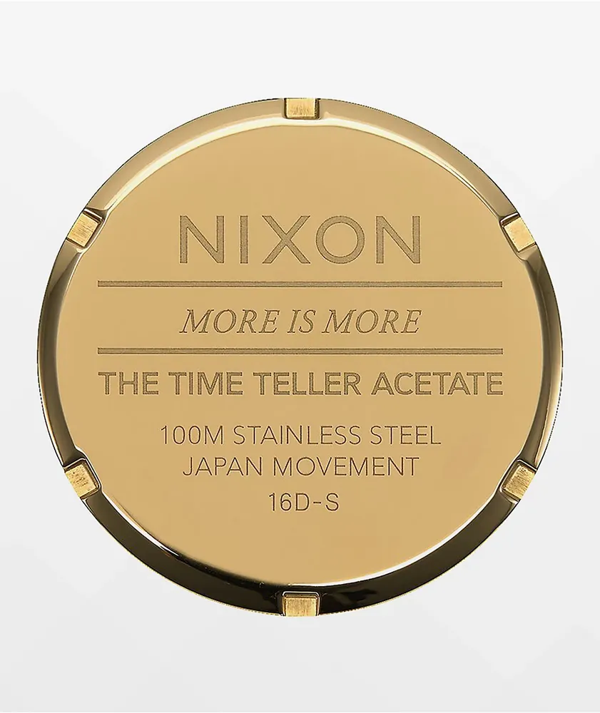 Nixon Time Teller Acetate Cream & Tortoise Analog Watch