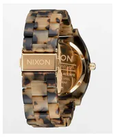 Nixon Time Teller Acetate Cream & Tortoise Analog Watch