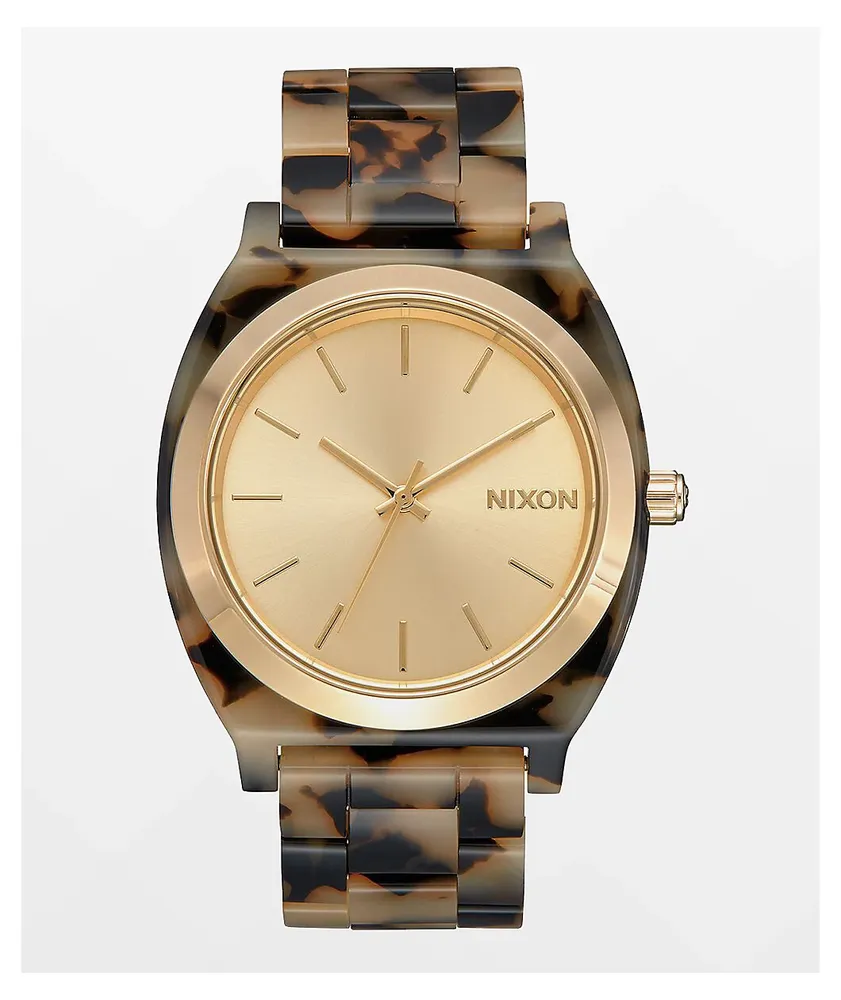 Nixon Time Teller Acetate Cream & Tortoise Analog Watch