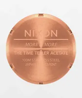 Nixon Time Teller Acetate Pink Tortoiseshell Analog Watch