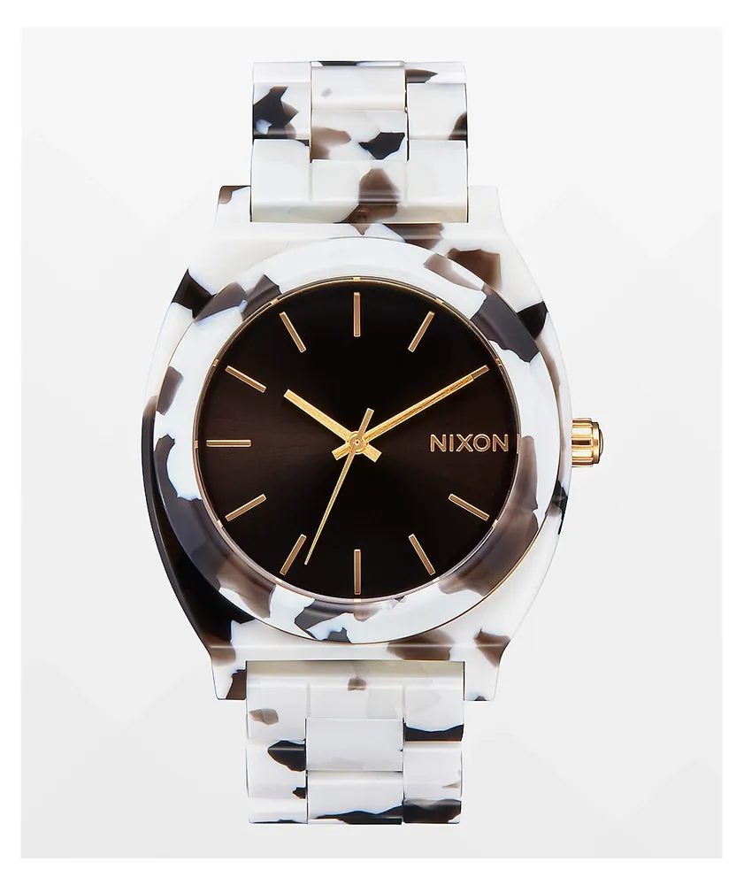 Nixon Time Teller Acetate Tortoiseshell Analog Watch