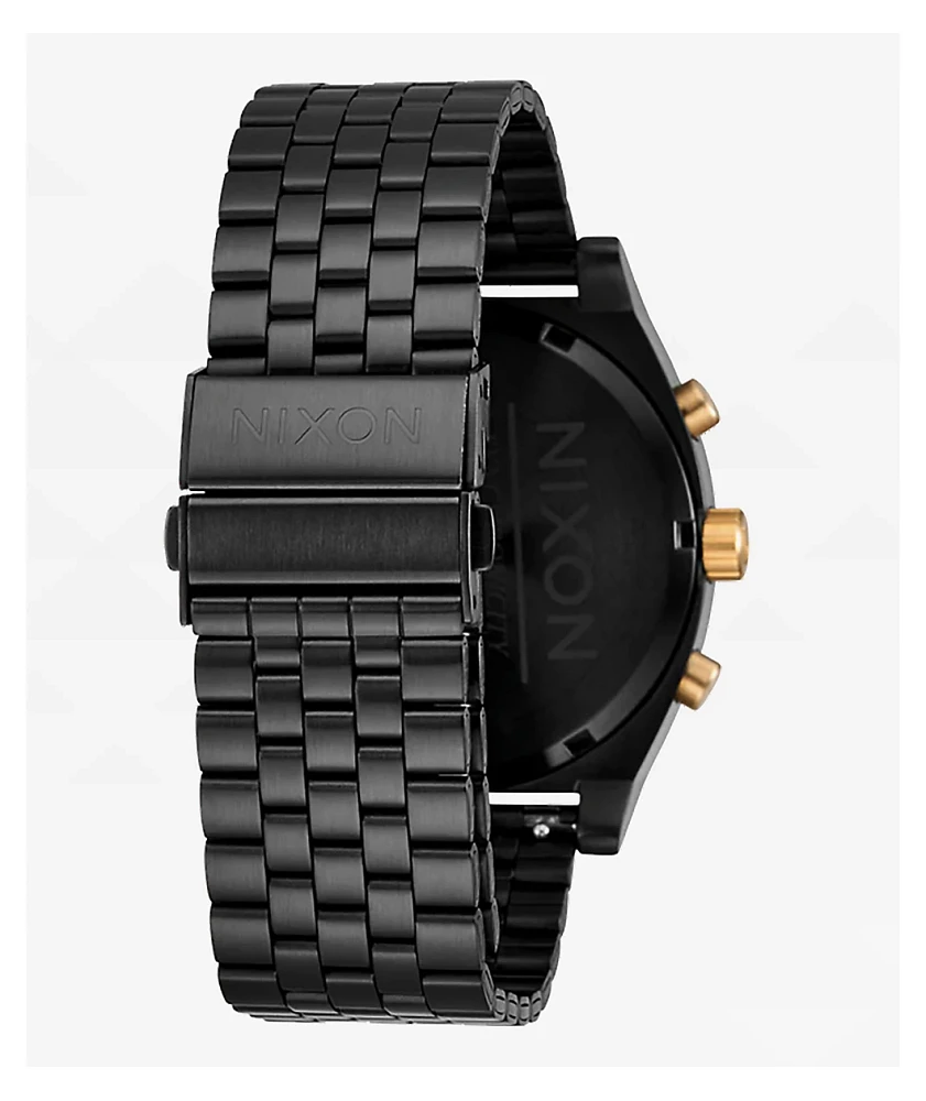 Nixon Time Teller Chrono Black & Gold Analog Watch