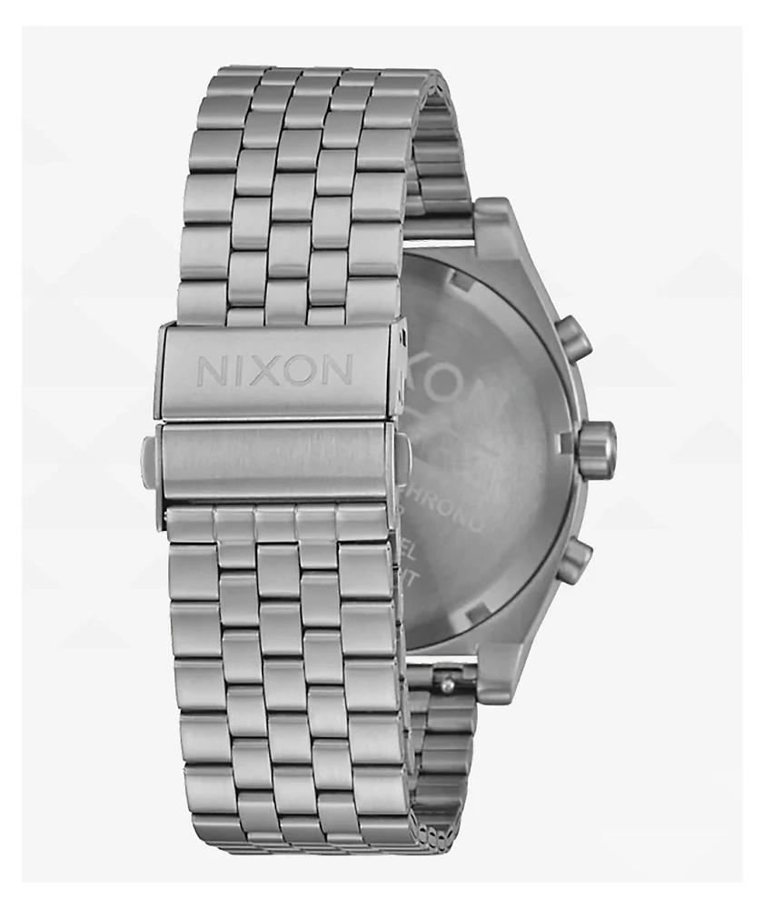 Nixon Time Teller Chrono Silver & Midnight Analog Watch