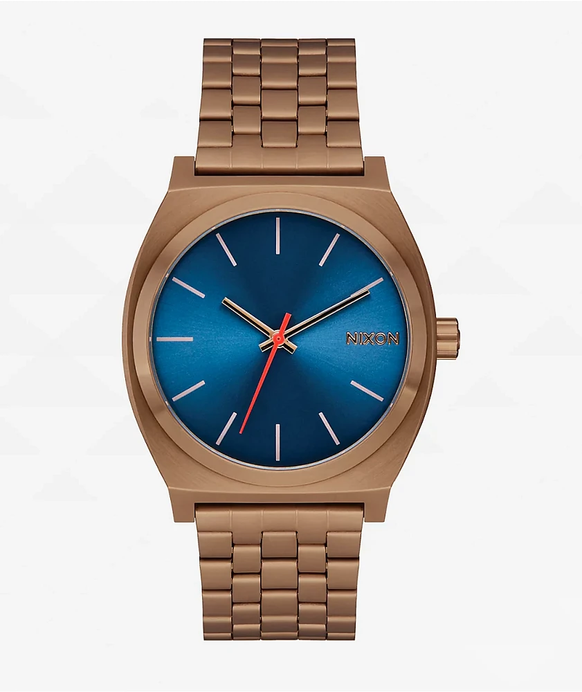 Nixon Time Teller Desert Gold & Arles Blue Analog Watch