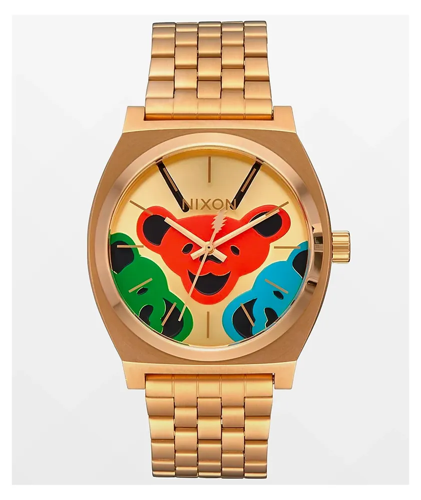 Nixon Time Teller Gold & Bear Faces Analog Watch