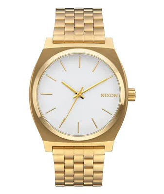 Nixon Time Teller Gold & White Watch