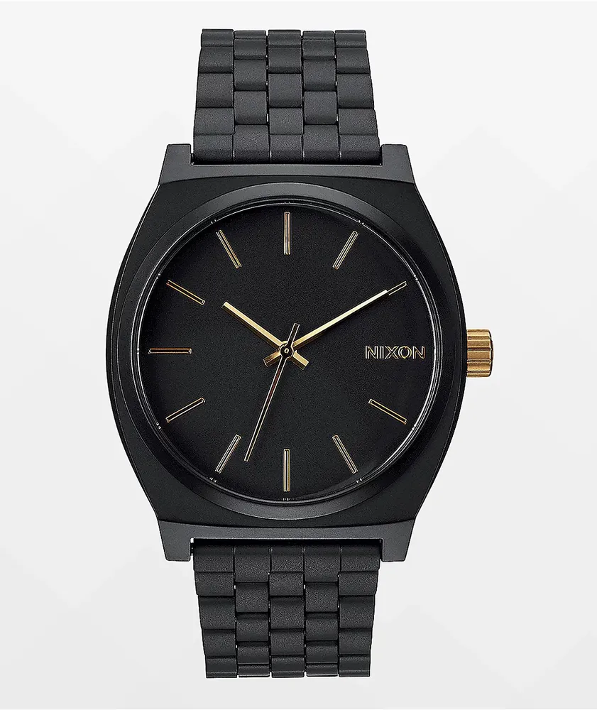 Nixon Time Teller Matte Black & Gold Analog Watch