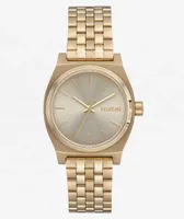 Nixon Time Teller Medium Light Gold & Vintage White Analog Watch
