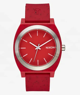 Nixon Time Teller OPP Red Analog Watch