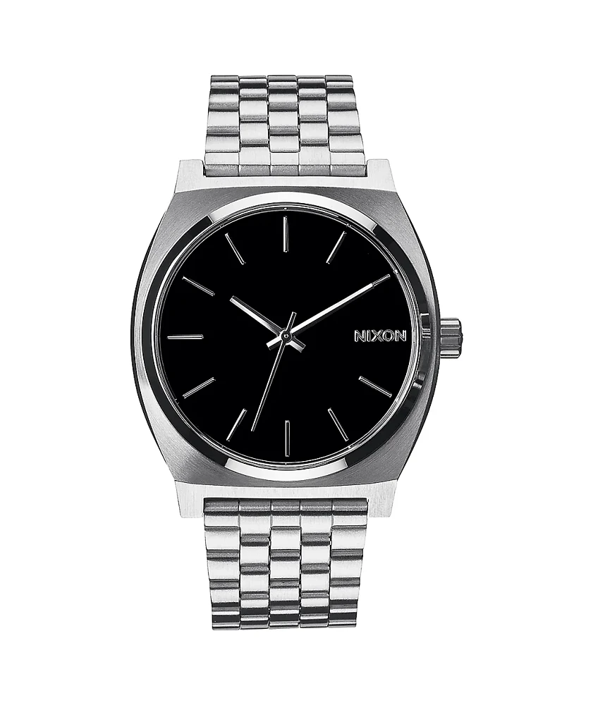 Nixon Time Teller Silver & Black Analog Watch