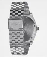 Nixon Time Teller Silver & Blue Sunray Analog Watch