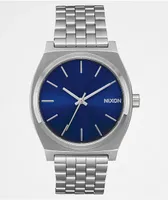 Nixon Time Teller Silver & Blue Sunray Analog Watch