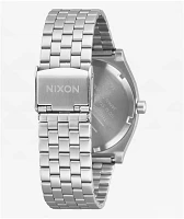 Nixon Time Teller Silver & Mandarin Analog Watch