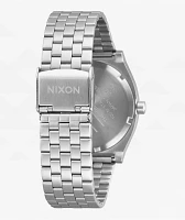 Nixon Time Teller Silver & Mandarin Analog Watch