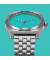 Nixon Time Teller Silver & Turquoise Analog Watch 