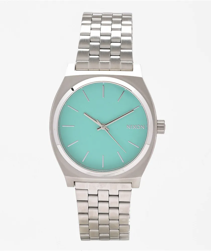 Nixon Time Teller Silver & Turquoise Analog Watch