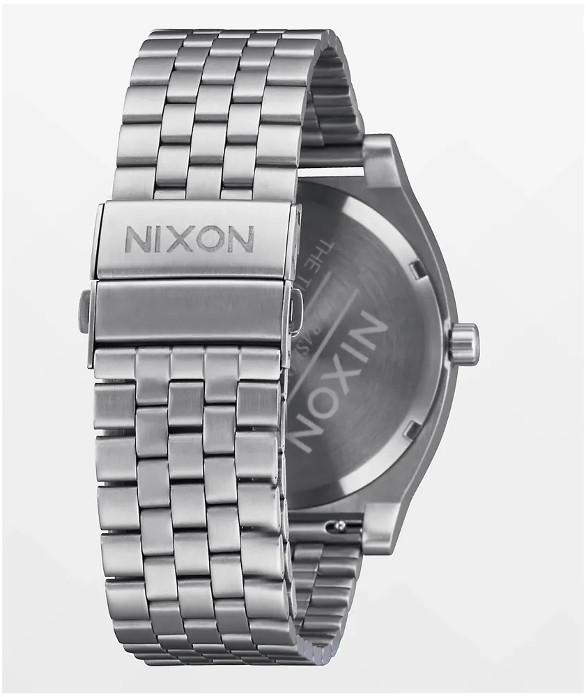 Nixon Time Teller Solar Silver & Jade Sunray Analog Watch