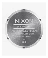 Nixon Time Teller Solar Silver & Rainbow Analog Watch